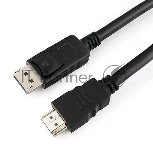 Кабель DisplayPort-HDMI Cablexpert CC-DP-HDMI-7.5M, 20M/19M, 7.5м, черный, экран, пакет