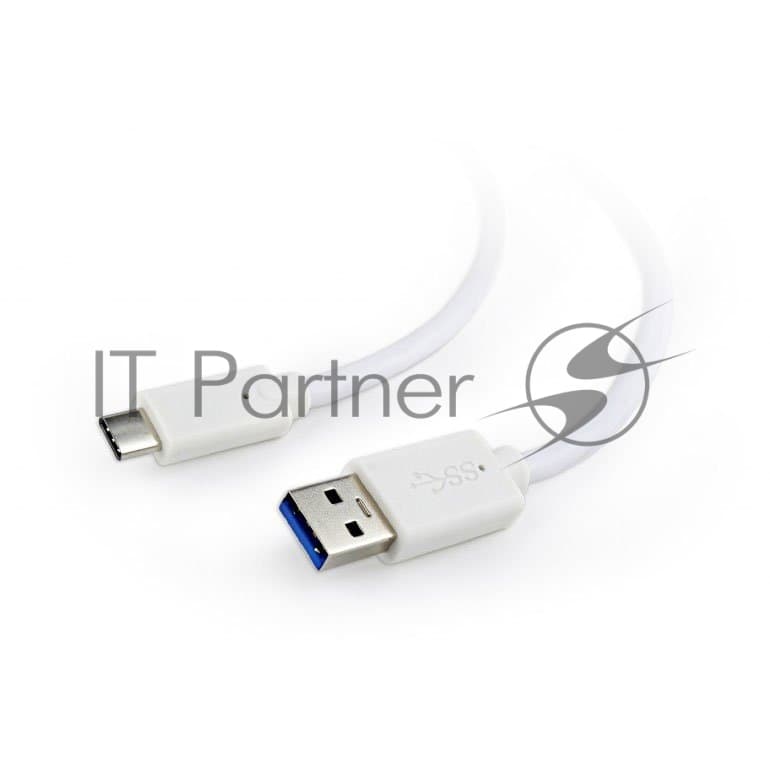 Кабель USB Cablexpert CCP-USB3-AMCM-1M-W, USB3.0 AM/USB Type-C, 1м, белый, пакет