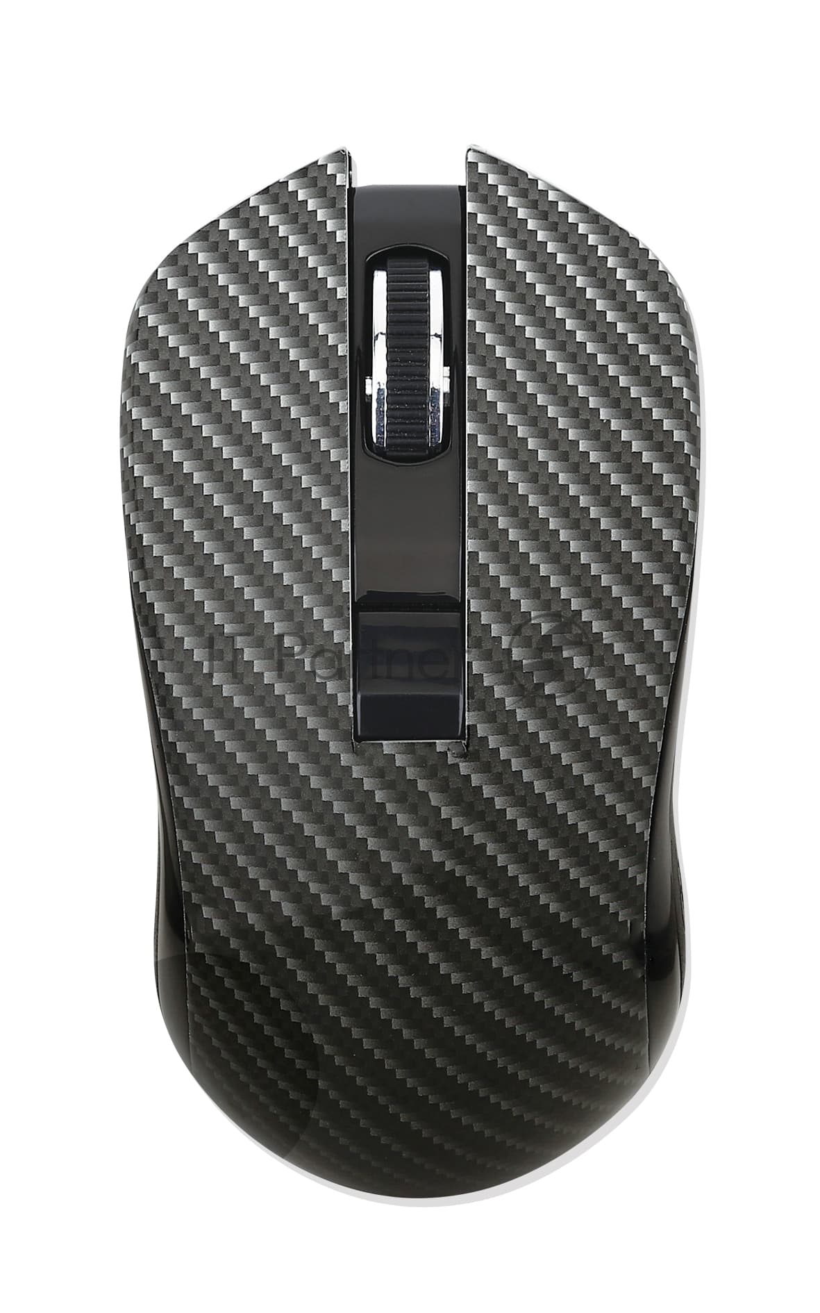 Мышь беспроводная Qumo Kevlar M26 черный, 1600 dpi, радиоканал, USB, кнопки - 4