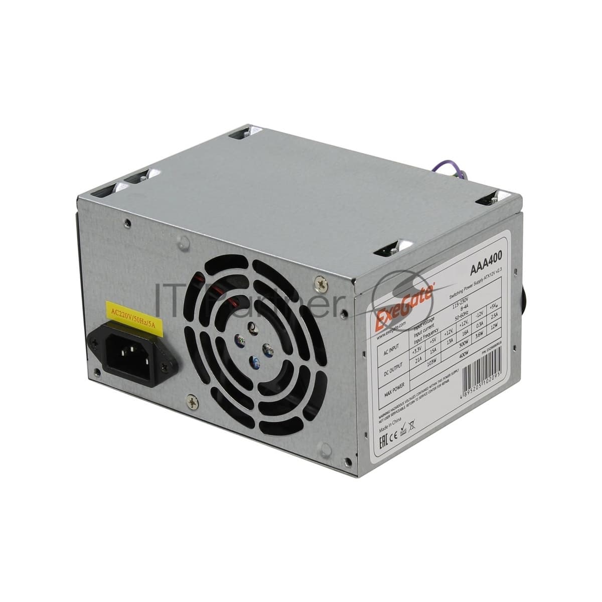 Блок питания ExeGate Special AAA400 (ES259590RUS-PC), 400Вт, 80мм, серебряный