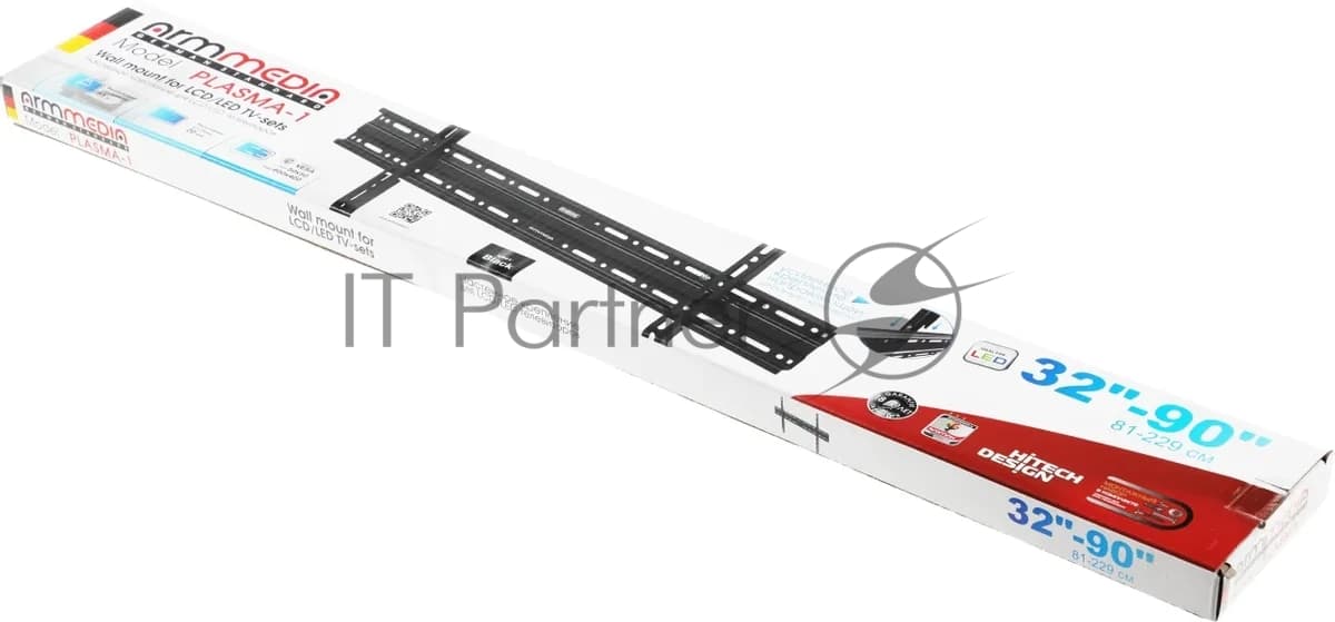 Кронштейн Arm media PLASMA-1 new черный, 32"-90", max 55 кг, VESA 600x400 мм