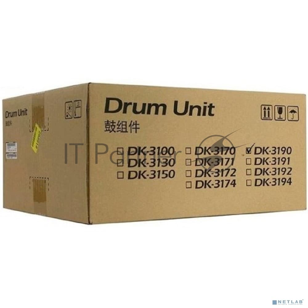 Блок фотобарабана Kyocera DK-3190 302T693031/302T693030 черный ч/б:500000 стр. для PЗ050DN/P3055DN/P3060DN Kyocera