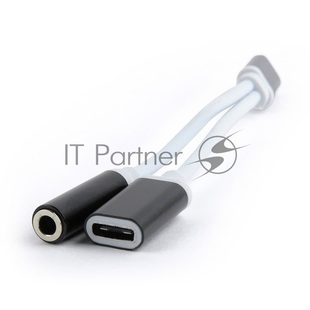 Cablexpert Переходник USB Type-C/Jack3.5 F+ Type-C F, черный, блистер (CCA-UC3.5F-02)