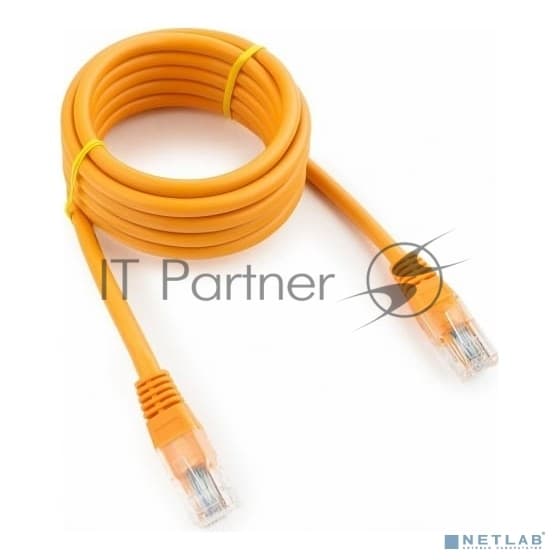 Патч-корд UTP Cablexpert cat.5e, 2м, литой, многожильный, оранжевый