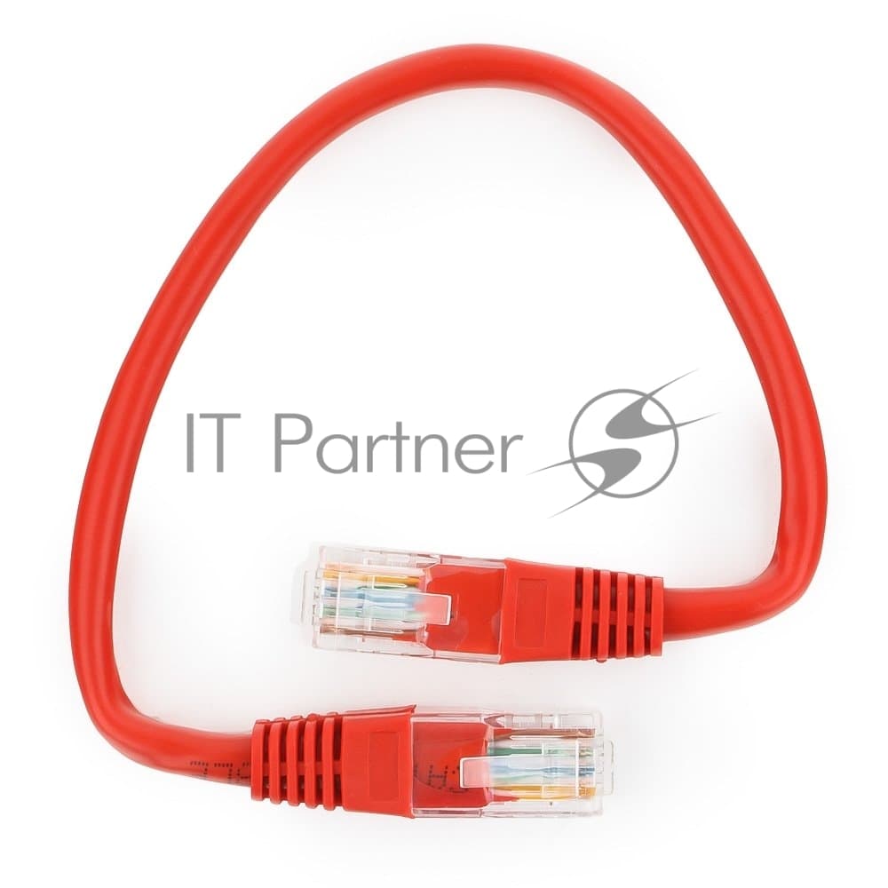 Патч-корд UTP Cablexpert cat.5e, 0.25м, литой, многожильный, красный