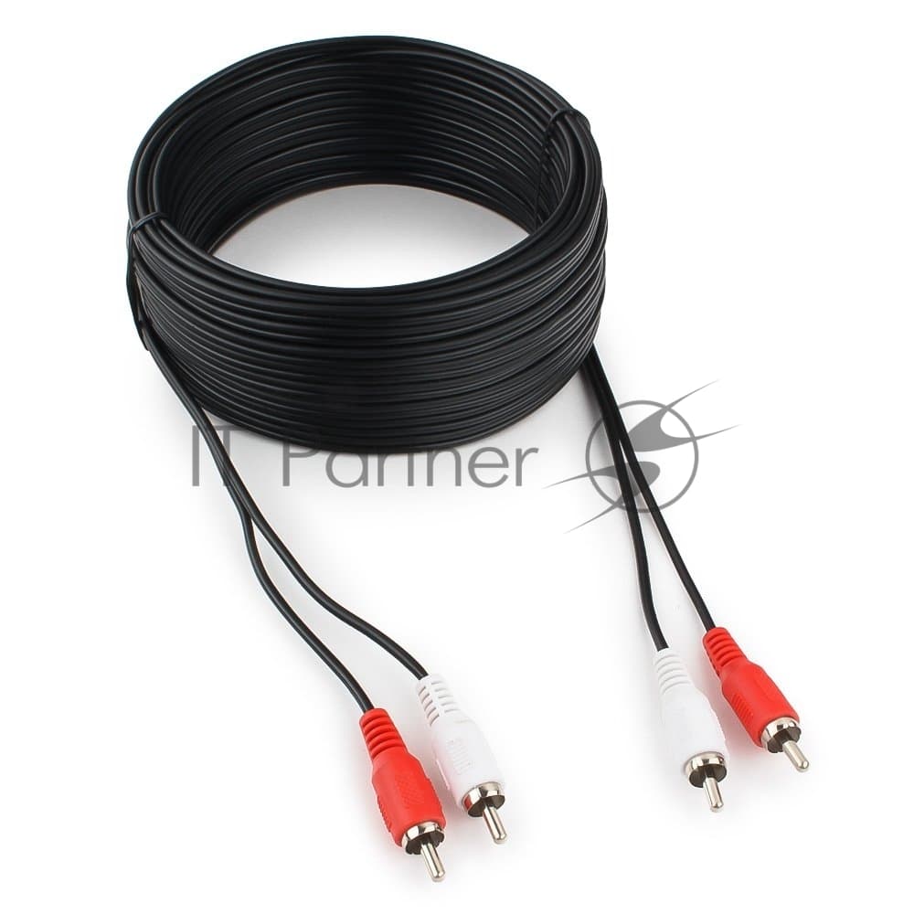 Кабель аудио Cablexpert CCA-2R2R-15M, 2xRCA - 2xRCA, 15м