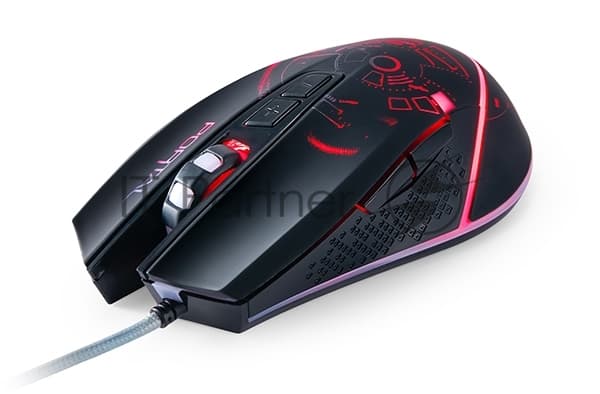 Мышь проводная Qumo Portal M39 черный, 3200 dpi, USB, кнопки - 6