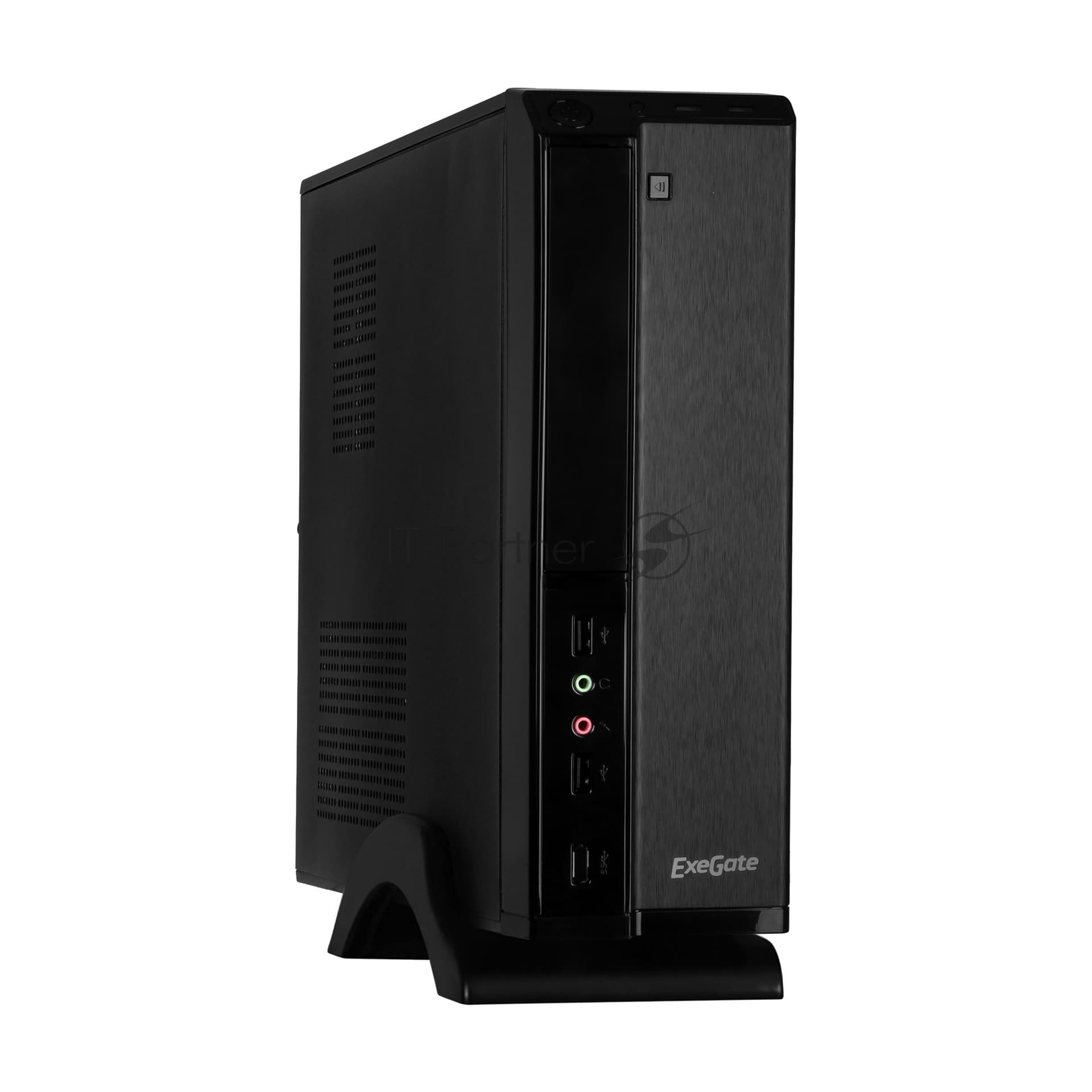 Компьютерный корпус ExeGate EX268690RUS Компьютерный корпус MiniITX ExeGate MI-207 Black, miniITX/mATX, (M400, 80мм), 2хUSB, Audio