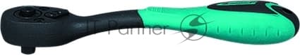 Ключ-трещотка Gross 14086 1/4", 72 зуба, Comfort, с быстрым сбросом, CrV, 2-х комп. рукоятка