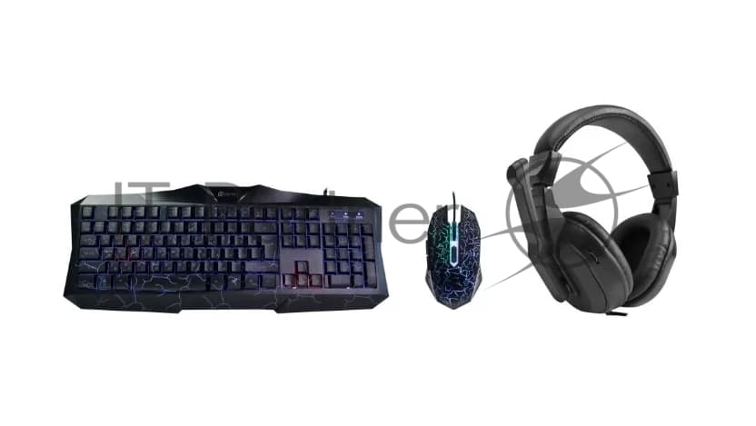 Комплект клавиатура+мышь Oklick HS-HKM100G проводной, USB, 2400 DPI, чёрный