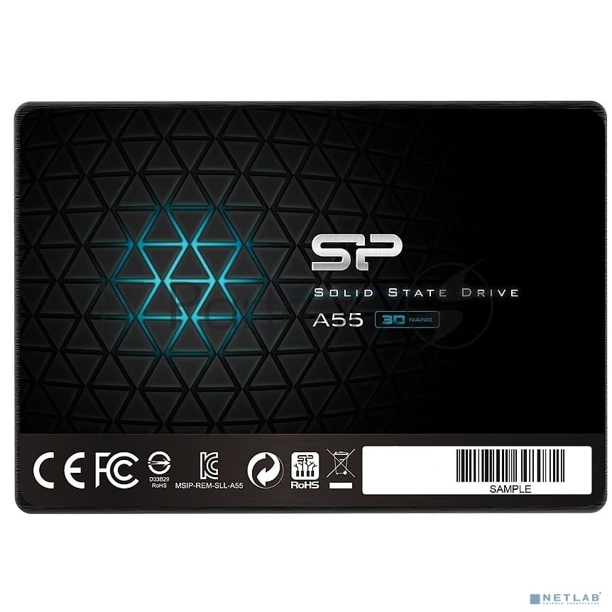 Накопитель SSD Silicon Power Ace A55, 128Gb, SATA, 2.5", R/W 460/360