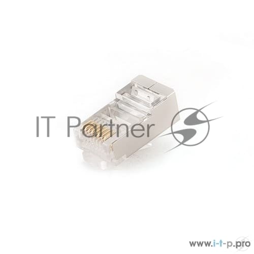 Вилка RJ-45 (8P8C) PLUG5SP/10 универсальная cat.5e экранированная, контакты 30 микродюймов" (10 шт.)