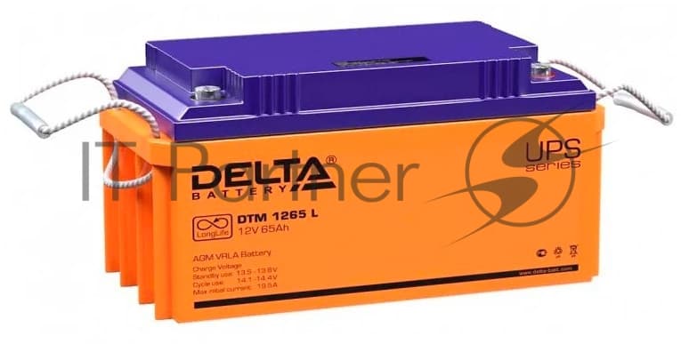 Батарея Delta DTM 1265 L (65 А\ч, 12В) свинцово- кислотный аккумулятор