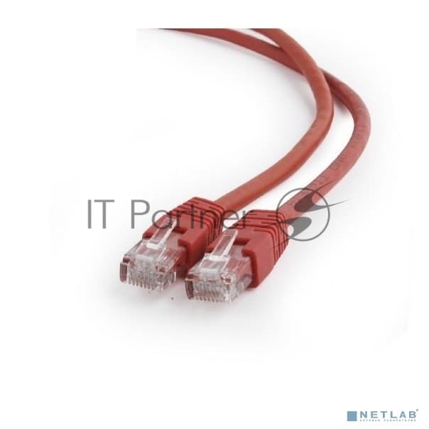 Патч-корд UTP Cablexpert PP6U-0.5M/R кат.6, 0.5м, литой, многожильный (красный)