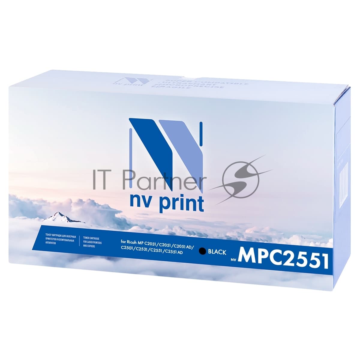 -/ Тонер-картридж NVP NV-MP C2551 Black для Ricoh Aficio MP C2031/ C2051/ C2051AD/ C2501/ C2531/ C2551/ C2551AD (10000k)
