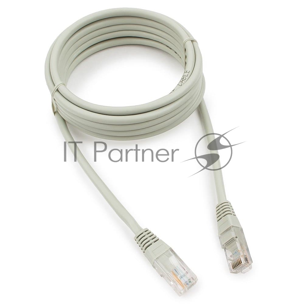 Патч-корд медный UTP Cablexpert PP10-3M cat.5e, 3м, литой, многожильный, серый