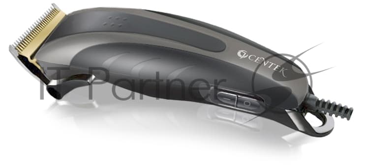 Машинка для стрижки Centek CT-2110 (черный/золотой) титановые ножи, прорезиненный корпус