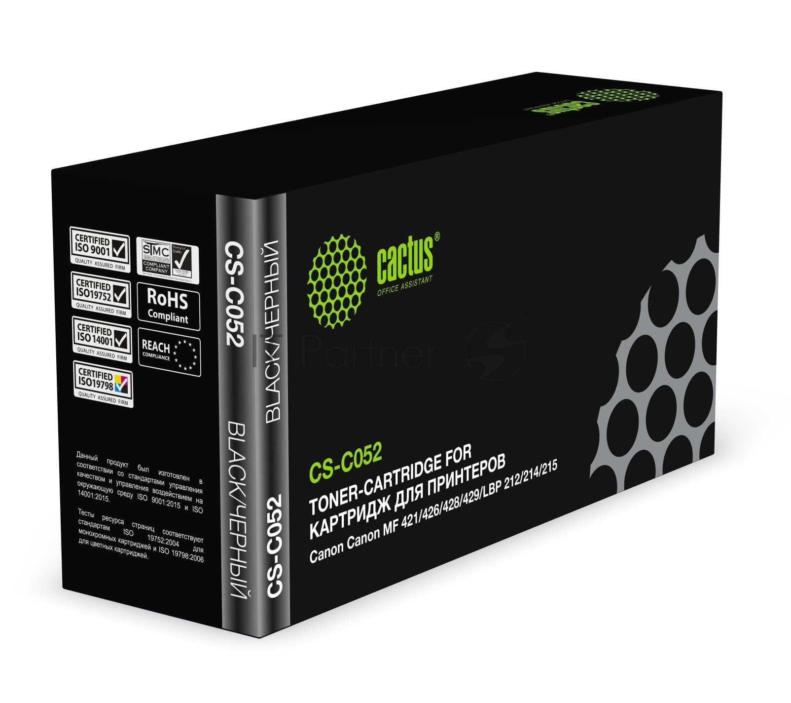 Картридж лазерный Cactus CS-C052 черный (3100 стр.) для Canon MF421/426/428/429/LBP 212/214/215