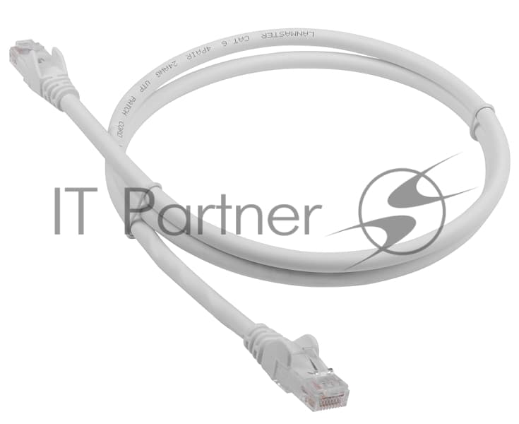 Патч-корд Lanmaster LAN-PC45/U6-1.0-GY UTP RJ-45 вил.-вилка RJ-45 кат.6 1м серый LSZH