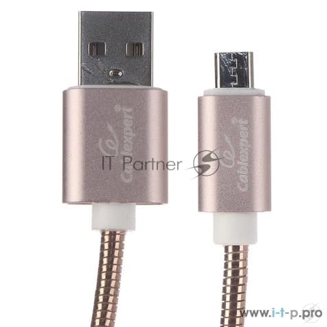 Кабель USB2.0 Cablexpert CC-G-mUSB02Cu-0.5M, AM/microB, серия Gold, длина 0.5м, золото, блистер