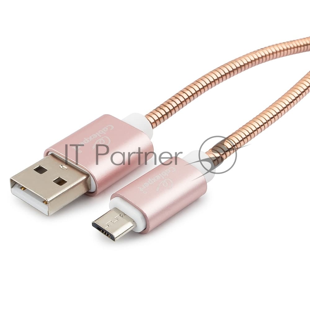 Кабель USB2.0 Cablexpert CC-G-mUSB02Cu-1M, AM/microB, серия Gold, длина 1м, золото, блистер
