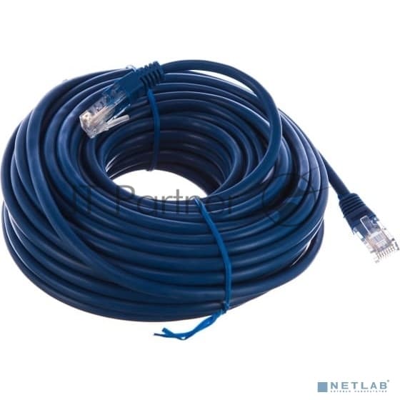 Патч-корд UTP Cablexpert PP12-15M/B cat.5e, 15м, литой, многожильный, синий