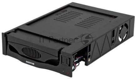 Сменный бокс для HDD AgeStar SR3P-SW-2F SATA пластик черный 3.5"