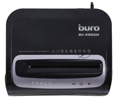 Шредер Buro Office BU-S1602M (секр.P-5)/фрагменты/16лист./30лтр./пл.карты/CD