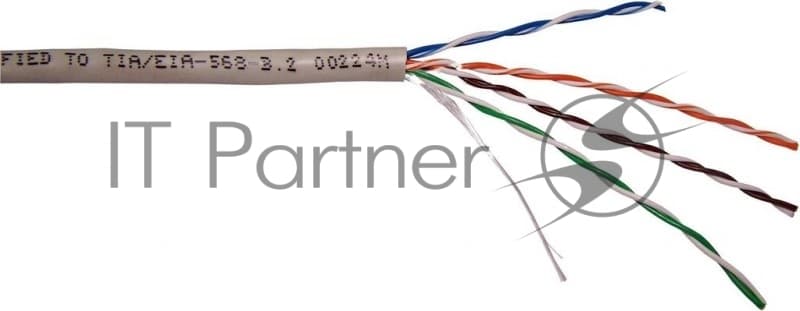Кабель NewMax UTP, 2 пары, 25AWG, Кат.5e, PVC, серый, 305 метров