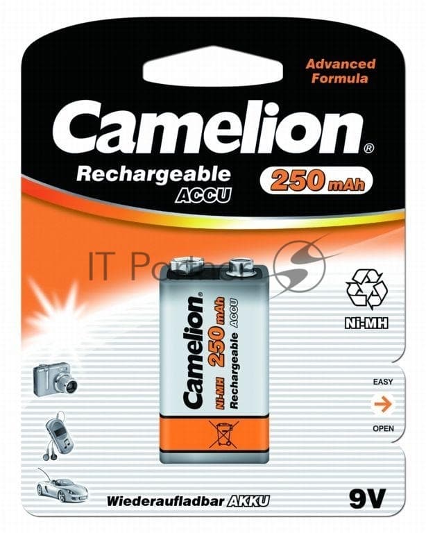 Camelion 9V-250mAh Ni-Mh BL-1 (NH-9V250BP1, аккумулятор,9В) (1 шт. в уп-ке)