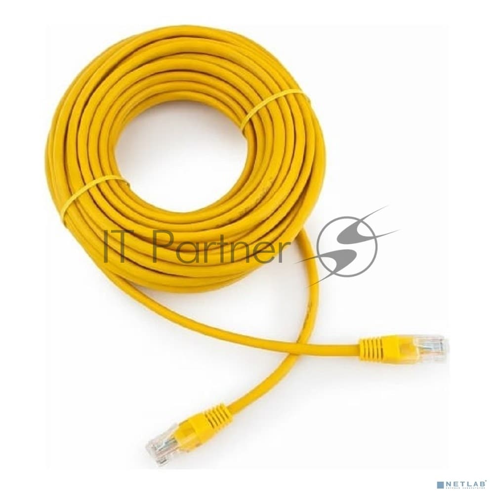 Патч-корд UTP Cablexpert PP12-10M/Y cat.5e, 10м, литой, многожильный, желтый