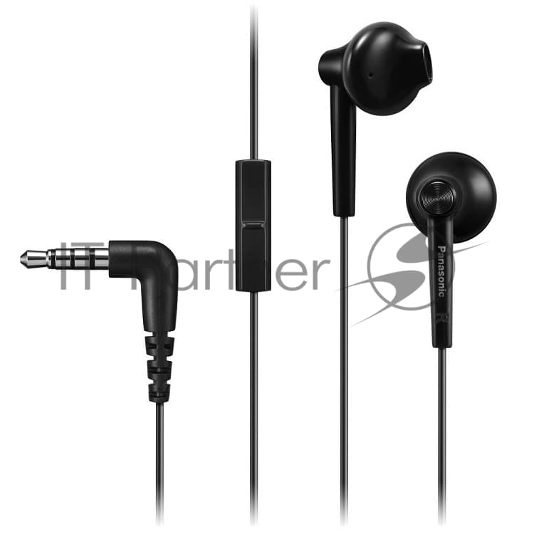 Проводная гарнитура Panasonic RP-TCM55GC-K черный, вкладыши, микрофон на кабеле, разъем Jack 3.5 мм