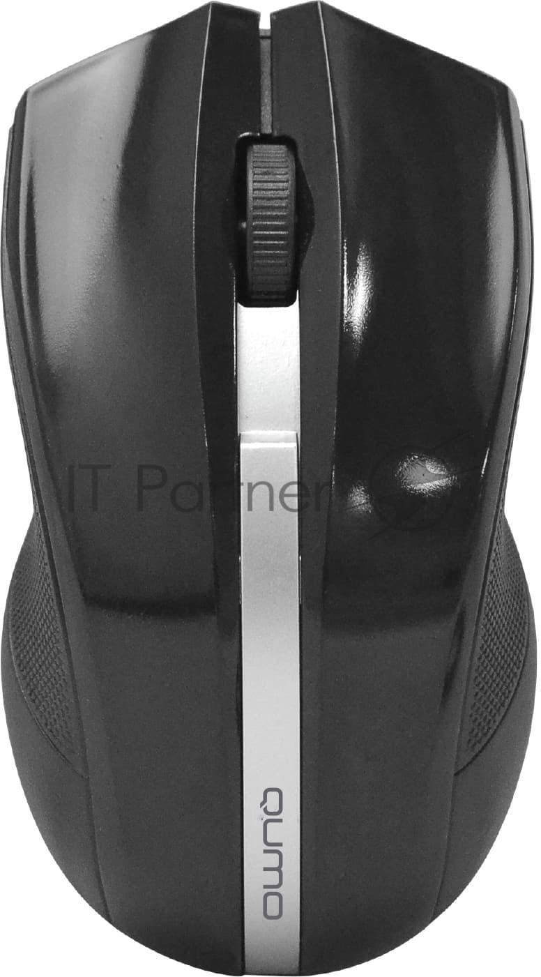 Мышь беспроводная Qumo Office M15 Style черный, 1000 dpi, радиоканал, USB, кнопки - 3