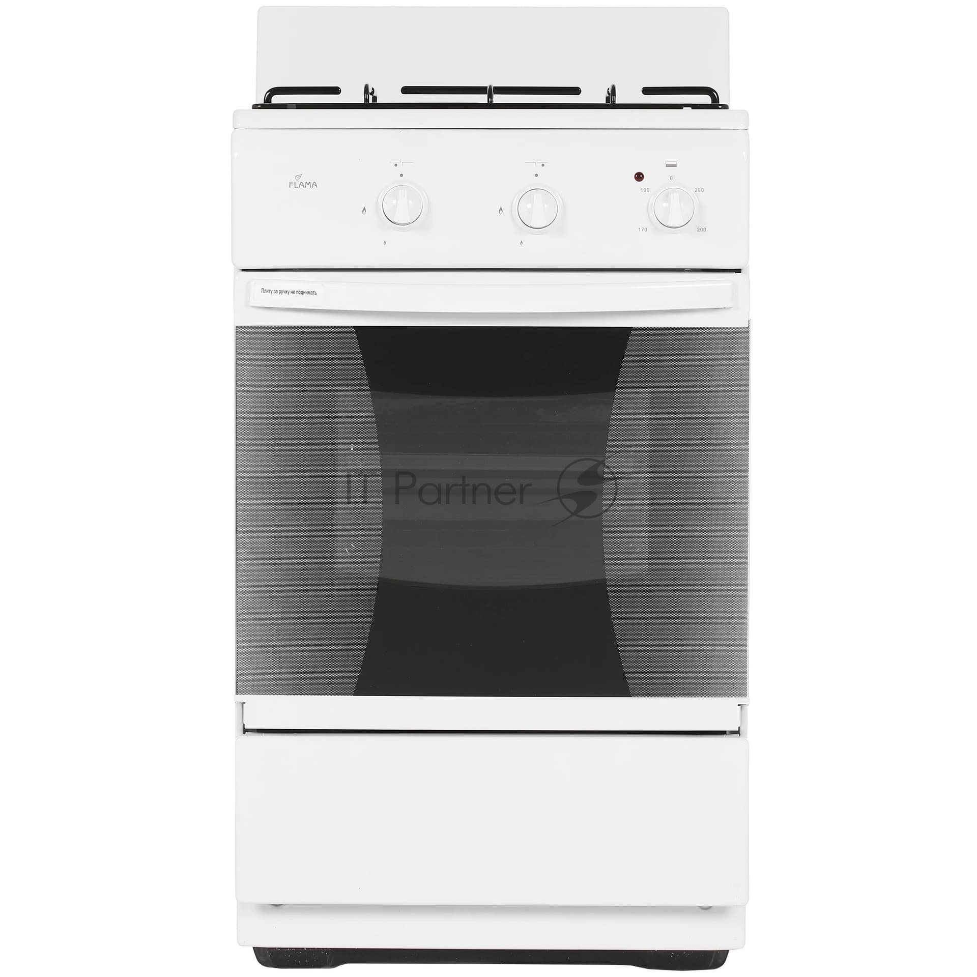 Плита комбинированная Flama CK 2202 W белый, конфорок 2 шт, духовка 30 л, 50 см x 85 см x 38 см