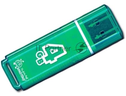 Флешка USB Smartbuy Glossy series Green (SB4 GbGS-G), 4Gb, USB 2.0, R/W 25/15, зеленый