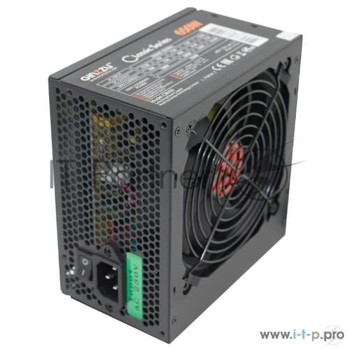 Блок питания Ginzzu CB650 12CM черный,24+4p,2 PCI-E(6+2), 4*SATA, 3*IDE,оплетка MB, кабель питания