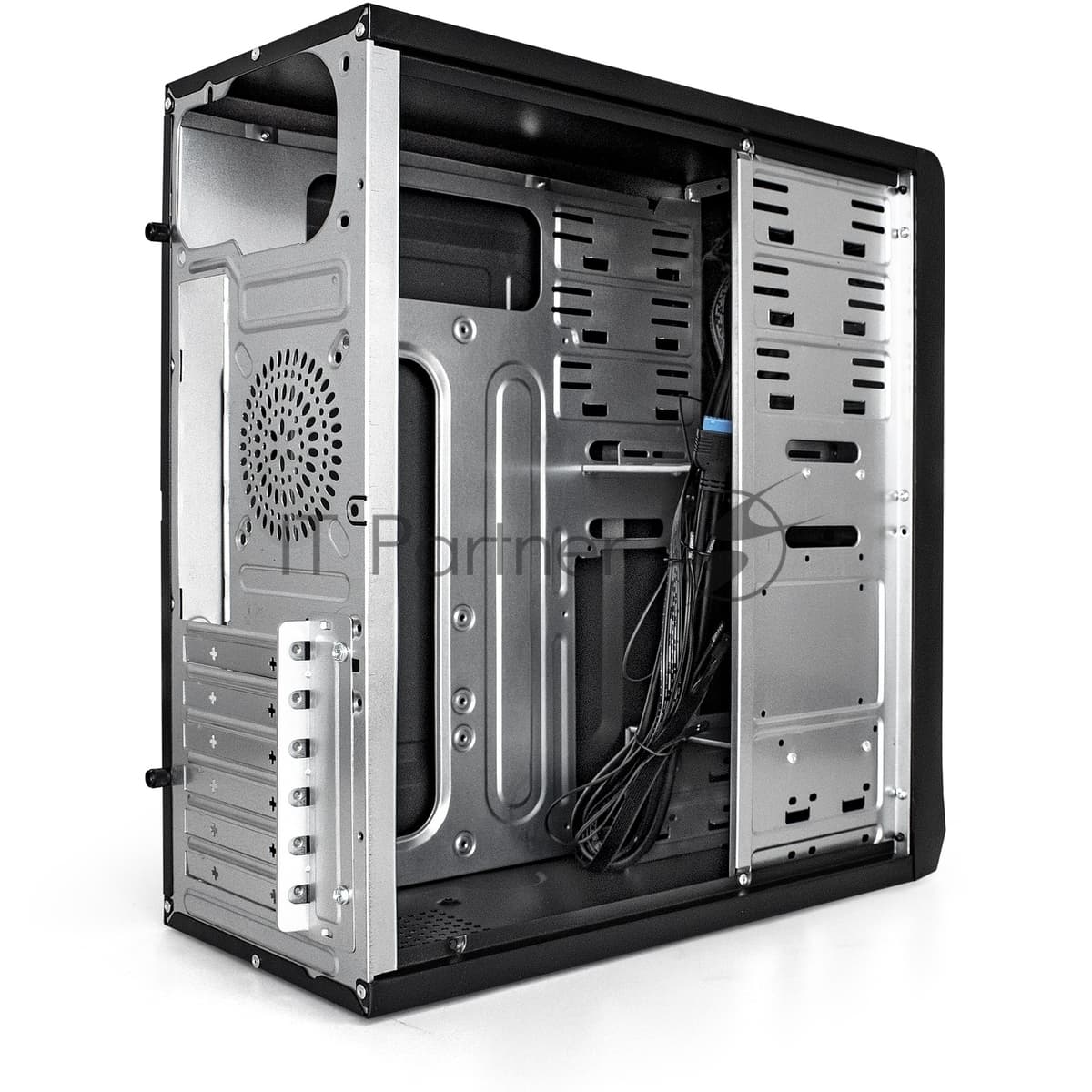 Компьютерный корпус Miditower ExeGate CP-603-UNS450 (ATX, БП UNS450 с вент. 12см, 2хUSB, аудио, черный)