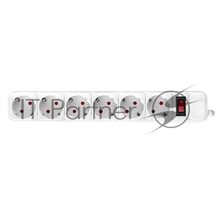 Сетевой фильтр EKF UFP10-375-6-03 6x3 м 10А/2,2 кВт с выкл. c/з ПВС 3х0,75 Блокбастер EKF PROxima