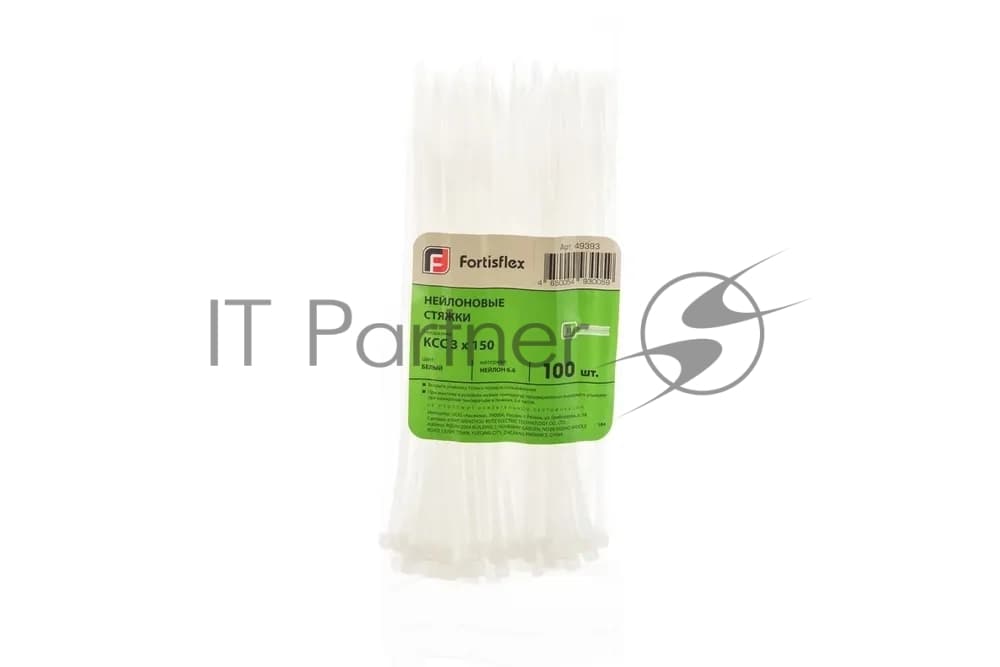 Хомут кабельный КСС 3х150 нейл. бел. (уп.100шт) Fortisflex 49393