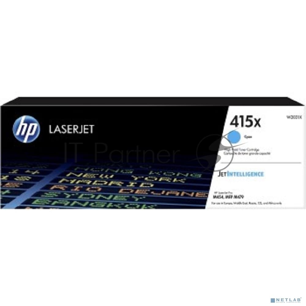 Картридж лазерный HP 415X W2031X голубой для HP HP LJ M454/MFP M479 (6000 стр.)