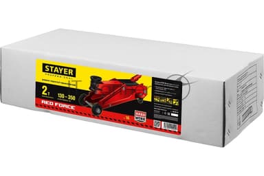 Домкрат STAYER 43153-2 гидравлический подкатной red force 2т 130-350мм