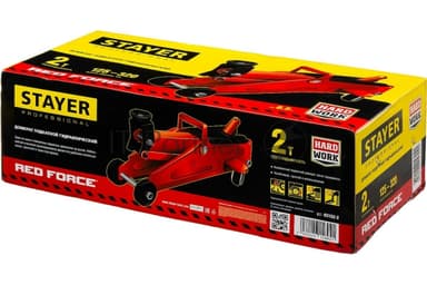 Домкрат STAYER 43152-2 RED FORCE гидравлический подкатной, 2т, 125-320мм