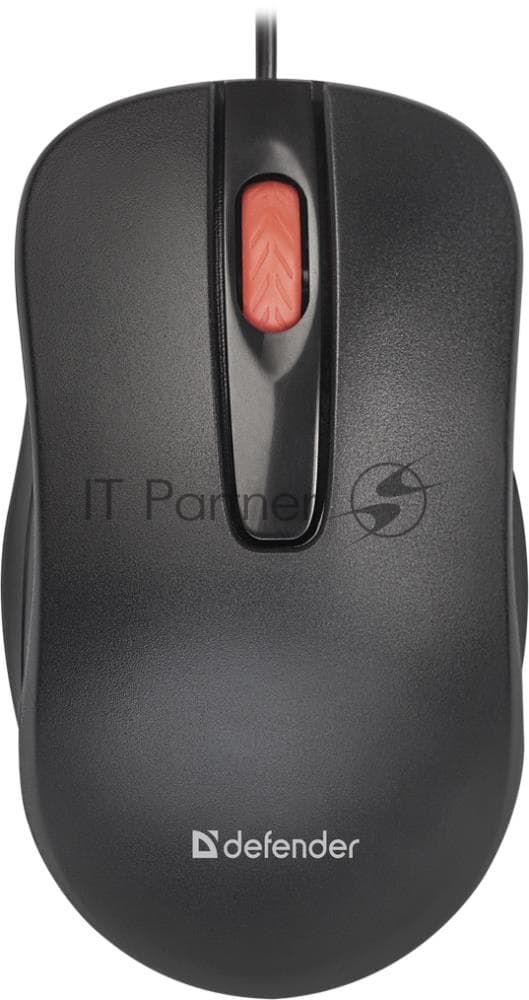 Мышь проводная Defender Point MM-756 черный, 1000 dpi, USB, кнопки - 3