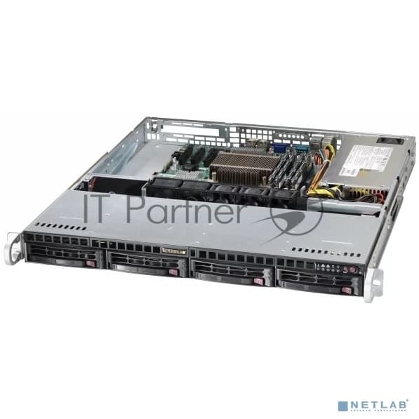 Корпус SuperMicro CSE-813MF2TQC-R804CB ,Black 4xHotSwap SAS/SATA, ATX 800W HS 1U RM