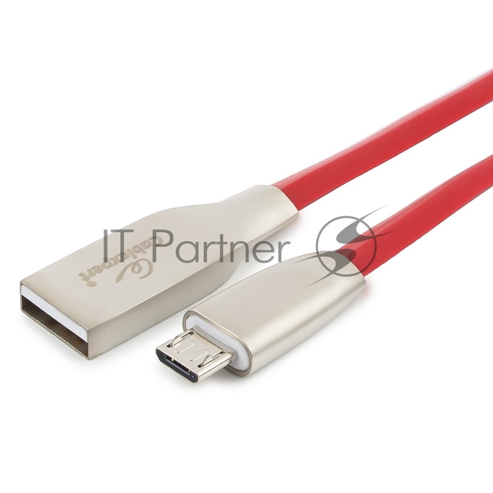 Кабель USB2.0 Cablexpert CC-G-mUSB01R-3M, AM/microB, серия Gold, длина 3м, красный, блистер
