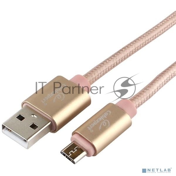 Кабель USB2.0 Cablexpert CC-U-mUSB01Gd-1.8M, AM/microB, серия Ultra, длина 1.8м, золотой, блистер