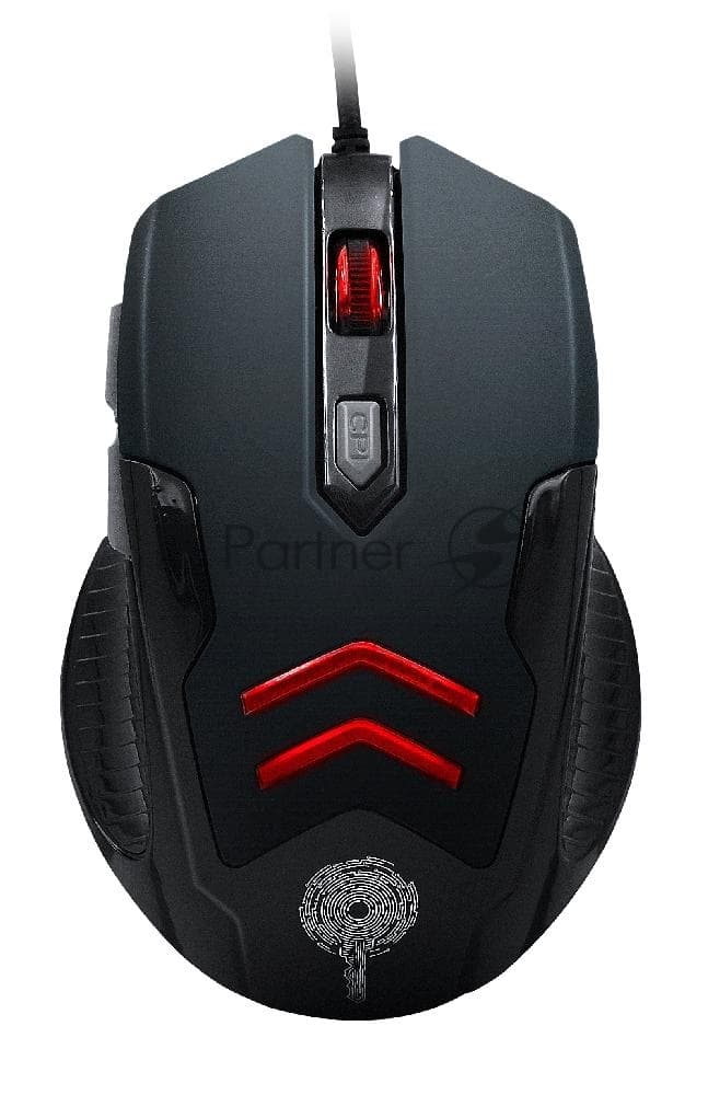 Мышь проводная Qumo Crypt M57 черный, 3200 dpi, USB, кнопки - 6