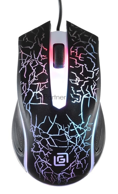 Мышь проводная Oklick 395M SHADOW черный, 1500 dpi, USB, кнопки - 3
