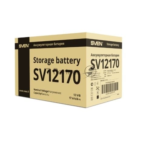 Аккумуляторная батарея SVEN SV12170 напряжение 12В, емкость 17Ач, клемма T1 (SV-0222017)