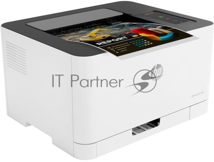 Принтер лазерный HP Color Laser 150nw (4ZB95A), A4, цветной, печ. до 18 стр/мин. (ч/б) до 4 стр/мин. (цвет), 600 x 600 dpi, USB, RJ-45, Wi-Fi, Air Print, Mopria